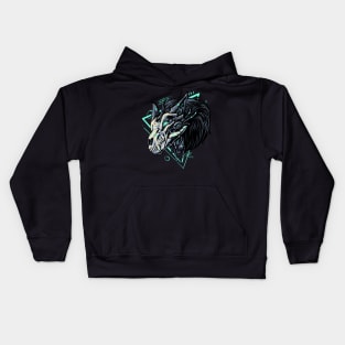 cyborg wolf Kids Hoodie